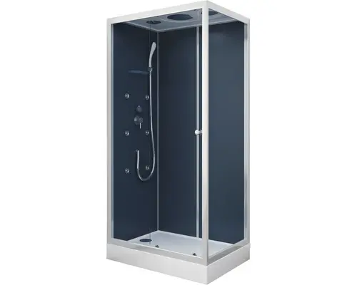 Designdusche Aurlane Blue River Rectangle 2.0 110x80x219 cm