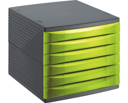 Bürobox Quadra 6 Schübe grün