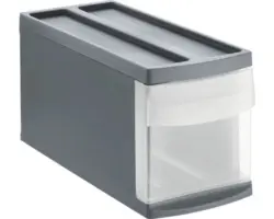 Aufbewahrungsbox Rotho 17 x 20,3 x 39,5 cm anthrazit transparent