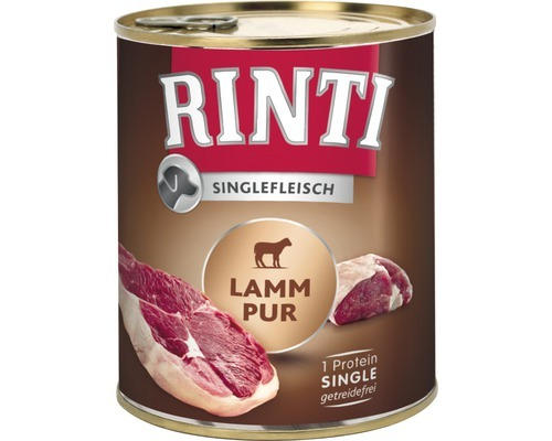 Hundefutter nass RINTI Singelfleisch Lamm pur 800 g