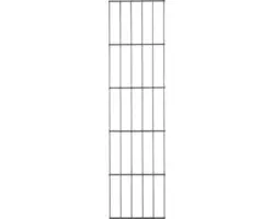 Doppelstabmatte ALBERTS Seitengitter 25 x 100 cm verzinkt