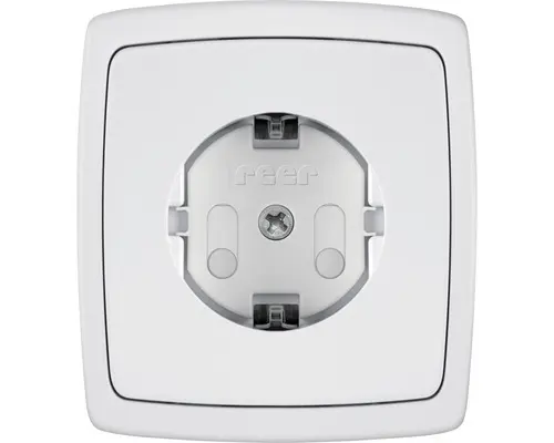 Steckdosen-Berührungsschutz Reer weiß schraubbar, 10 Stück