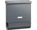 Hornbach Burg Wächter Briefkasten Stahlblech pulverbeschichtet Rostfrei BxHxT 389/125/435 mm Castello 470 anthrazit mit Klappe Zeitungsbox + Namensschild