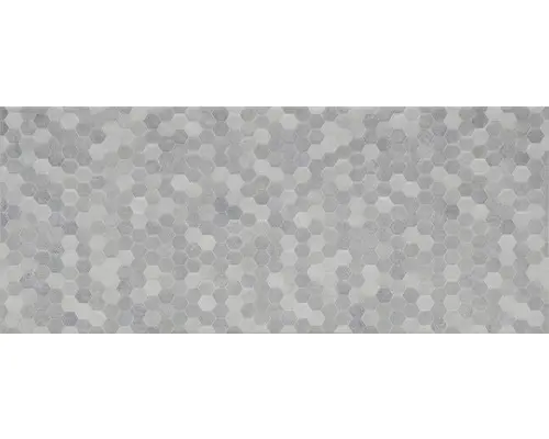 Keramik Dekorfliese Luik Esagona 25,0x60,0 cm weiß grau matt