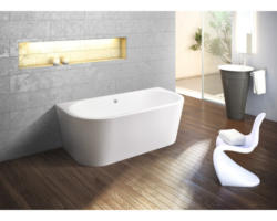 Freistehende Ovale Badewanne Ottofond Modena XS 703804 165x75x44 cm weiß