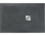 Hornbach Extraflache Rechteck-Duschwanne Ottofond Strato 100x80x2,4 cm anthrazit
