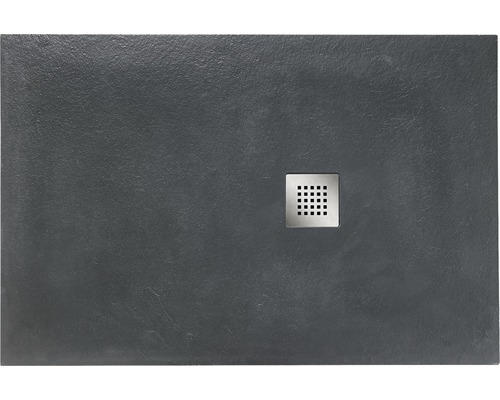 Extraflache Rechteck-Duschwanne Ottofond Strato 100x90x2,4 cm anthrazit