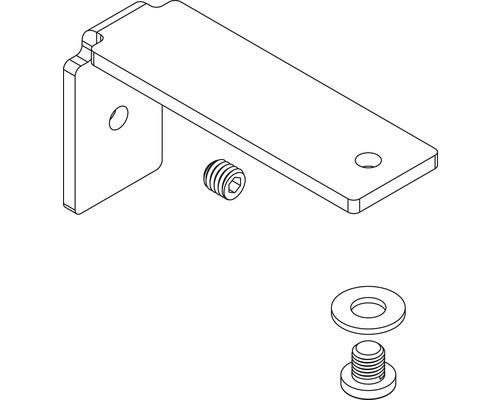 Wandträger seitlich U-Profil aus Aluminium 1E45 grau