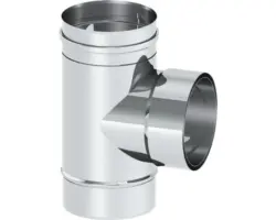 T-Anschluss Jeremias Furado F 90° mit Wandfutter EW Ø 120mm