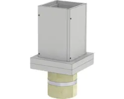 Fußelement Jeremias Furado F für Betondecke mit Kugelfang und Wandfutter EW Ø130mm