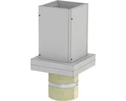 Fußelement Jeremias Furado F für Betondecke mit Kugelfang und Wandfutter EW Ø180mm