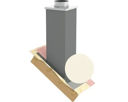 Stülpkopf Jeremias Furado F 100cm lackiert RAL 1015 Innenmaß 23x23cm Außenmaß 33x33cm