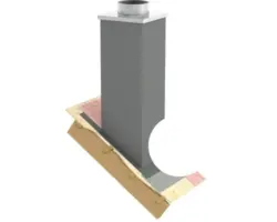 Stülpkopf Jeremias Furado F 100cm lackiert RAL 9010 Innenmaß 19x19cm Außenmaß 29x29cm