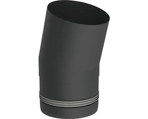 Pellet-Ofenrohr-Bogen Jeremias Pellet-Line 15° Ø 100 mm schwarz