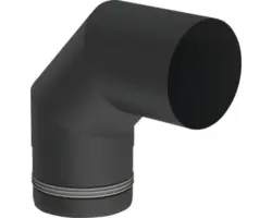 Pellet-Ofenrohr-Bogen Jeremias Pellet-Line 90° Ø 100 mm schwarz