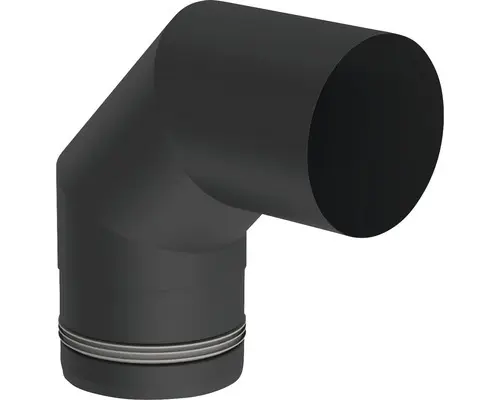 Pellet-Ofenrohr-Bogen Jeremias Pellet-Line 90° Ø 100 mm schwarz