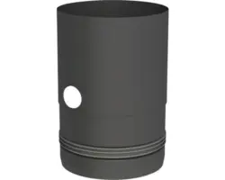 Pellet-Ofenrohranschluss Jeremias Pellet-Line Ø 100 mm schwarz mit Einzug und Messstutzen