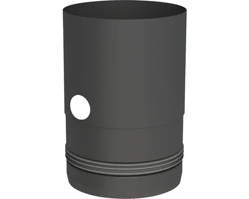 Pellet-Ofenrohranschluss Jeremias Pellet-Line Ø 100 mm schwarz mit Einzug und Messstutzen