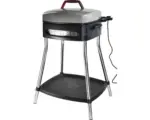 Hornbach Elektrogriller 230 V 2000 W grau mit Grillfläche 41x36 cm und Grillbesteckhalter