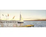 Hornbach Glasbild Lonely Sailing Boat 50x125 cm GLA2017