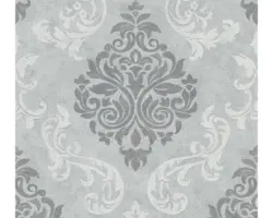 Vliestapete 36570-2 Ornament Glanz grau