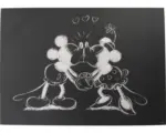 Hornbach Leinwandbild Disney Mickey Minnie Sketch Kissing II 50x70 cm