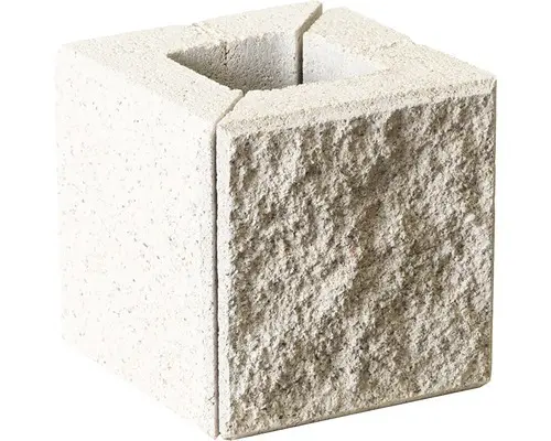 Mauerstein Architektur Arktis Ecke 90° 20x20 cm