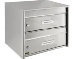 Hornbach Briefkastenanlage Burg Wächter Dual Front 3821 NI edelstahl