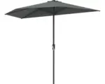 Hornbach Sonnenschirm Marktschirm Soluna Bordeaux mit Kurbelfunktion halbrund Ø 270 cm Polyester dunkelgrau