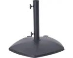 Hornbach Schirmständer Beton 55x55 cm schwarz geeignet für Schirme mit Stockdurchmesser 35mm/38 mm/48mm inkl. 3x Adapter