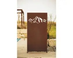 Sichtschutzwand Gebirge 94x180 cm, rost