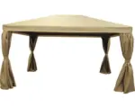 Hornbach Pavillon Garden Place Deluxe 3 x 4 x 2,7 m Polyester taupe inkl. 4 Seitenteilen und 4 Moskitonetze