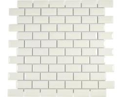 Keramikmosaik Brick Bond Diamond 30,0x30,0 cm elfenbein