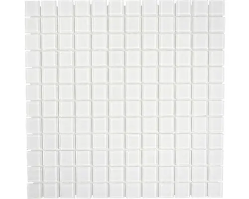 Glasmosaik Crystal CM 4SE30 30,0x30,0 cm weiß