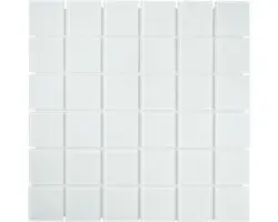 Glasmosaik Crystal CM 4SE30F 30,0x30,0 cm weiß