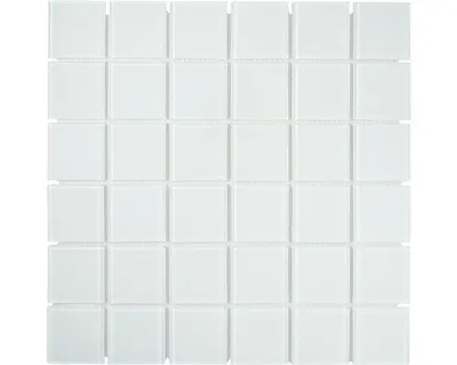 Glasmosaik Crystal CM 4SE30F 30,0x30,0 cm weiß