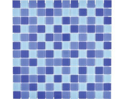 Glasmosaik Crystal CM 4SE3M 30,0x30,0 cm blau