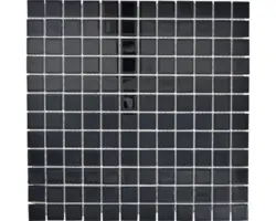 Glasmosaik Crystal CM 4SE50 30,0x30,0 cm schwarz
