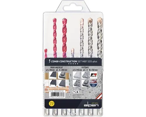 Universal-/Hammerbohrer-Set Alpen 7-tlg.