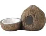 Hornbach Exo Terra Tiki Kokosnuss Höhle & Wassernapf 14x24x13 cm, braun