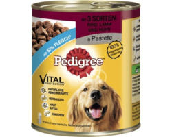 Hundefutter nass Pedigree Adult 3 x Fleisch 800 g