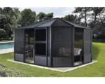 Hornbach Pavillon SOJAG Charleston 12x12 mit Wandelementen und Moskitonetz 367 x 367 cm anthrazit