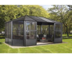 Hornbach Pavillon Sojag Charleston 12x18 mit Wandelementen und Moskitonetz 577x367 cm anthrazit