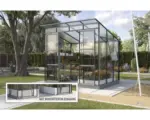 Hornbach Gewächshaus Vitavia Playa 5900 Einscheibensicherheitsglas/ Hohlkammerplatten mit Fundamentrahmen 258x229,4 cm schwarz
