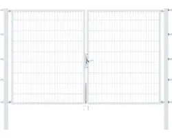 Stabgitter-Doppeltor ALBERTS Flexo 300 x 180 cm inkl. Pfosten 8 x 8 cm feuerverzinkt