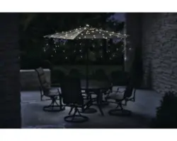 LED Solarlicht Lafiora Lichterkette Sonnenschirm 50er warmweiß