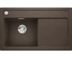 Flächenbündige Spüle Blanco Zenar 45 S links 510x860 mm cafe