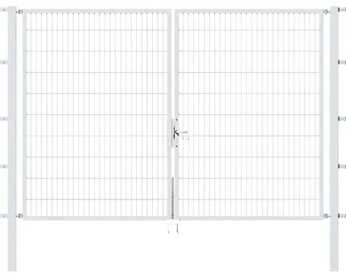 Stabgitter-Doppeltor ALBERTS Flexo 300 x 200 cm inkl. Pfosten 8 x 8 cm feuerverzinkt