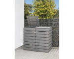 Hornbach Mülltonnenbox Konsta Style Typ 545 doppelt 142 x 81 x 120 cm grau