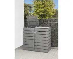 Mülltonnenbox Konsta Style Typ 545 doppelt 142 x 81 x 120 cm grau